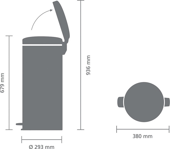 Poubelle à pédale 30 L - Brabantia