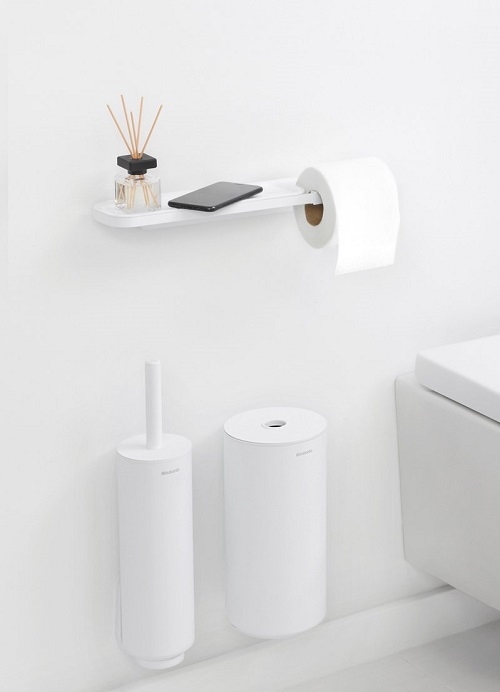 Distributeur rouleux de papier de toilette blanc - Brabantia