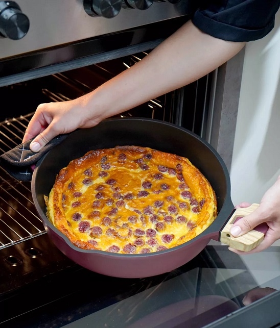 Sauteuse céramique 8 en 1 anti-adhésif 28 cm crème - Cookut