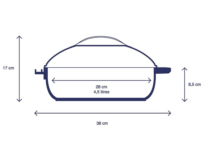 Sauteuse céramique 8 en 1 anti-adhésif 28 cm crème - Cookut