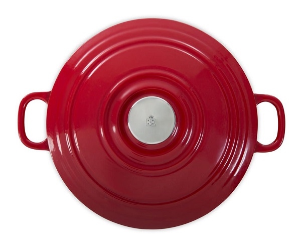 Stoofpot gietijzer rood rond - BK