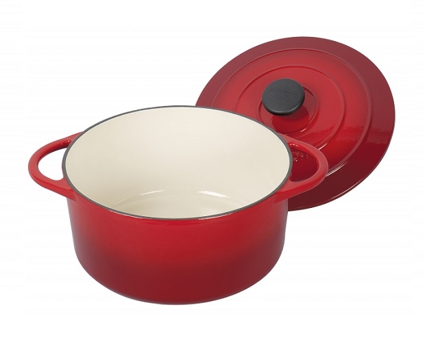 Stoofpot gietijzer rood rond - Kuchenprofi