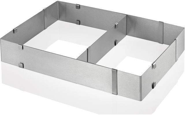 cercle à tarte réglable rectangulaire inox-Kuchenprofi
