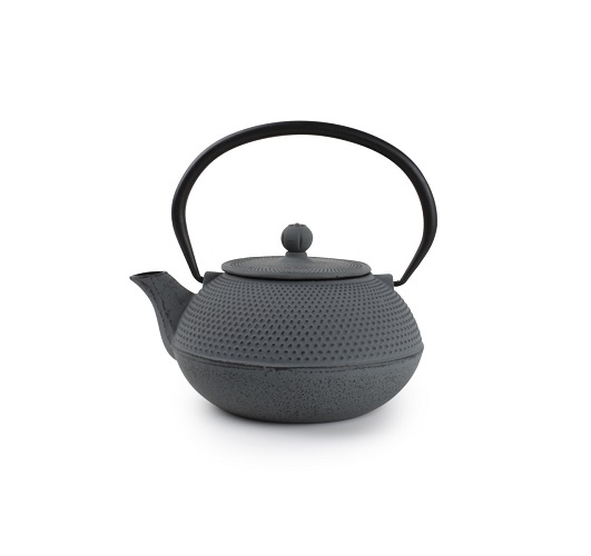 Theepot gietijzer blauwgrijs  0,6 L