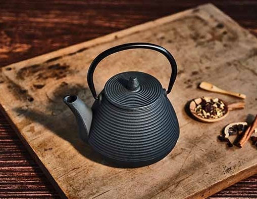 Theepot gietijzer grijs 1 L