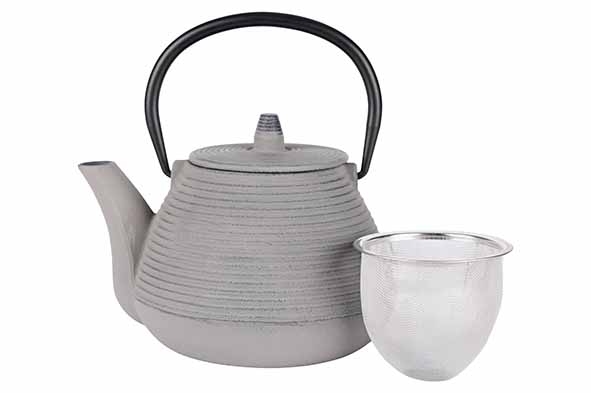 Theepot gietijzer grijs 1 L