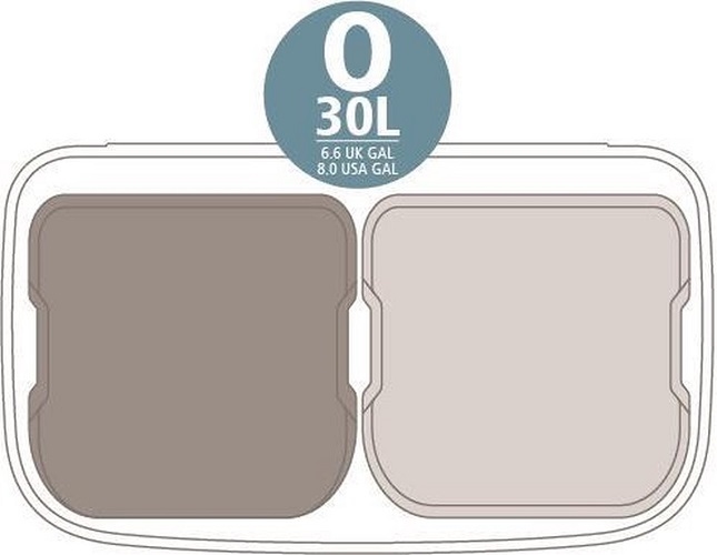 Poubelle touch bin 2 x 30L blanc - Brabantia