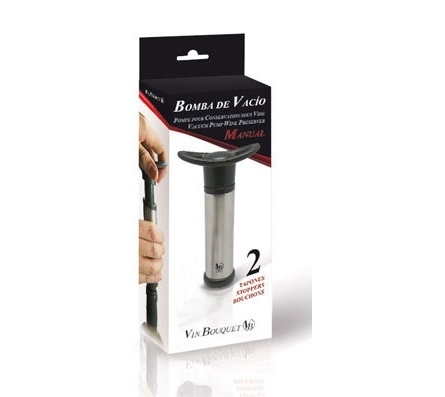 pompe à vide avec 2 bouchons-Vin Bouquet
