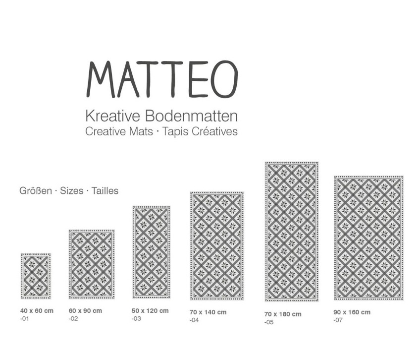Vloermat vinyl 60 x 90 cm - Contento