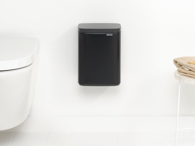 Vuilbakje 4L mat zwart - Brabantia