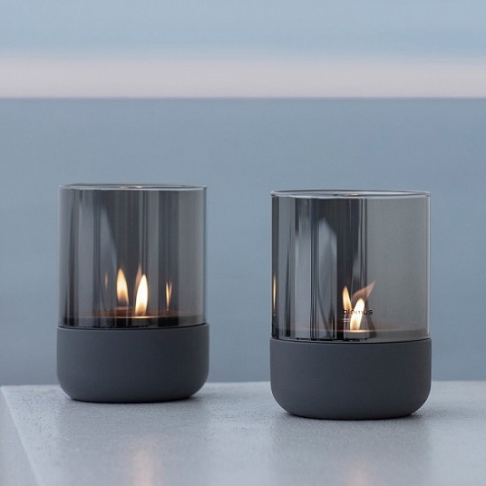Bougeoir betonlook bleu/gris S - Blomus