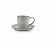 Artisan tasse et sous-tasse olive- S&P