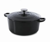 Stoofpot gietijzer zwart rond - BK
