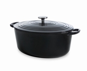 Stoofpot gietijzer zwart ovaal - BK
