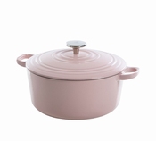 Stoofpot gietijzer roze rond - BK