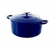 Stoofpot gietijzer blauw rond - BK