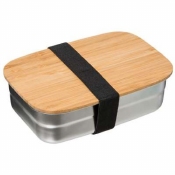 Lunchbox en inox + couvercle bambou